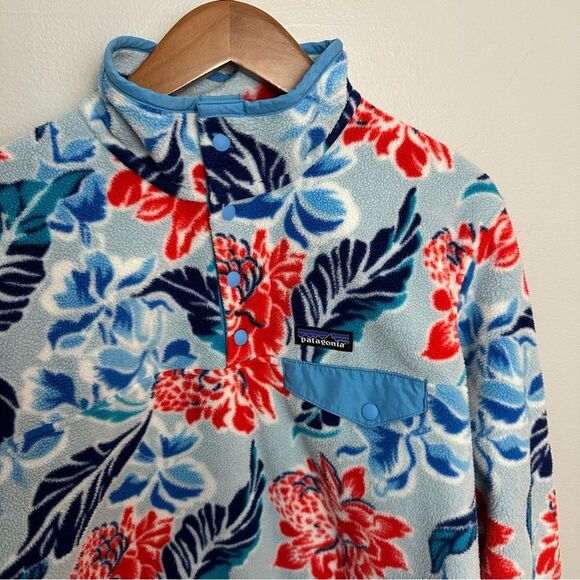 Patagonia Synchilla Manoa Floral Fleece Pullover Size Large - Picture 13 of 16